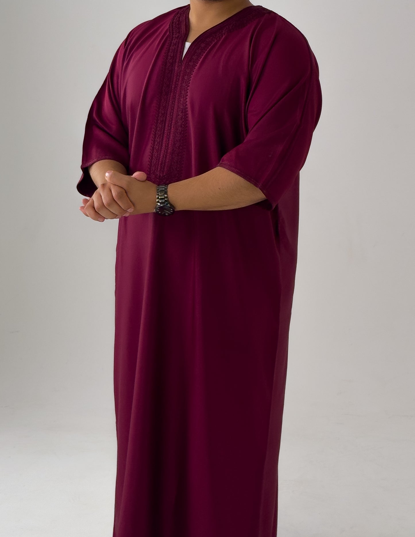 Blood red Moroccan Thobe Al-Hadiyah collection