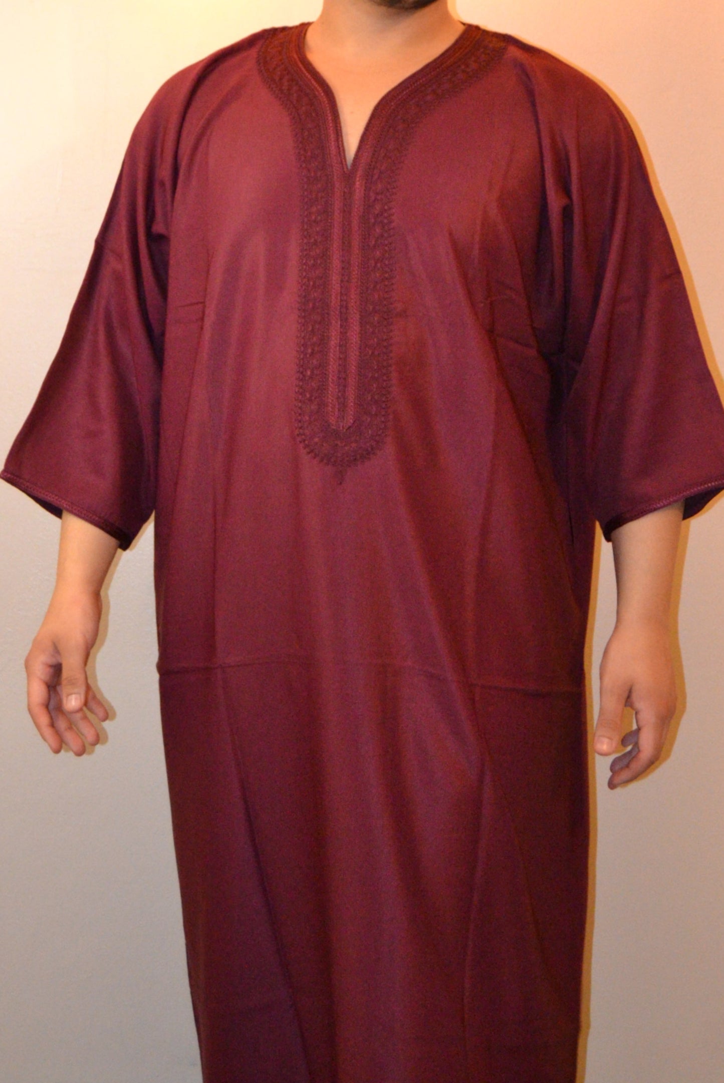 Blood red Luxury Moroccan Thobe