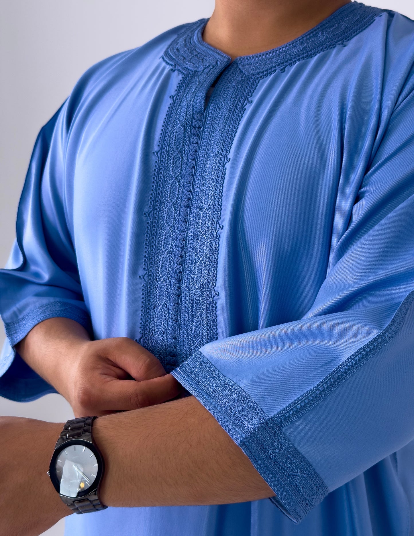 Ocean Blue Moroccan Thobe As-Sarayah Collection