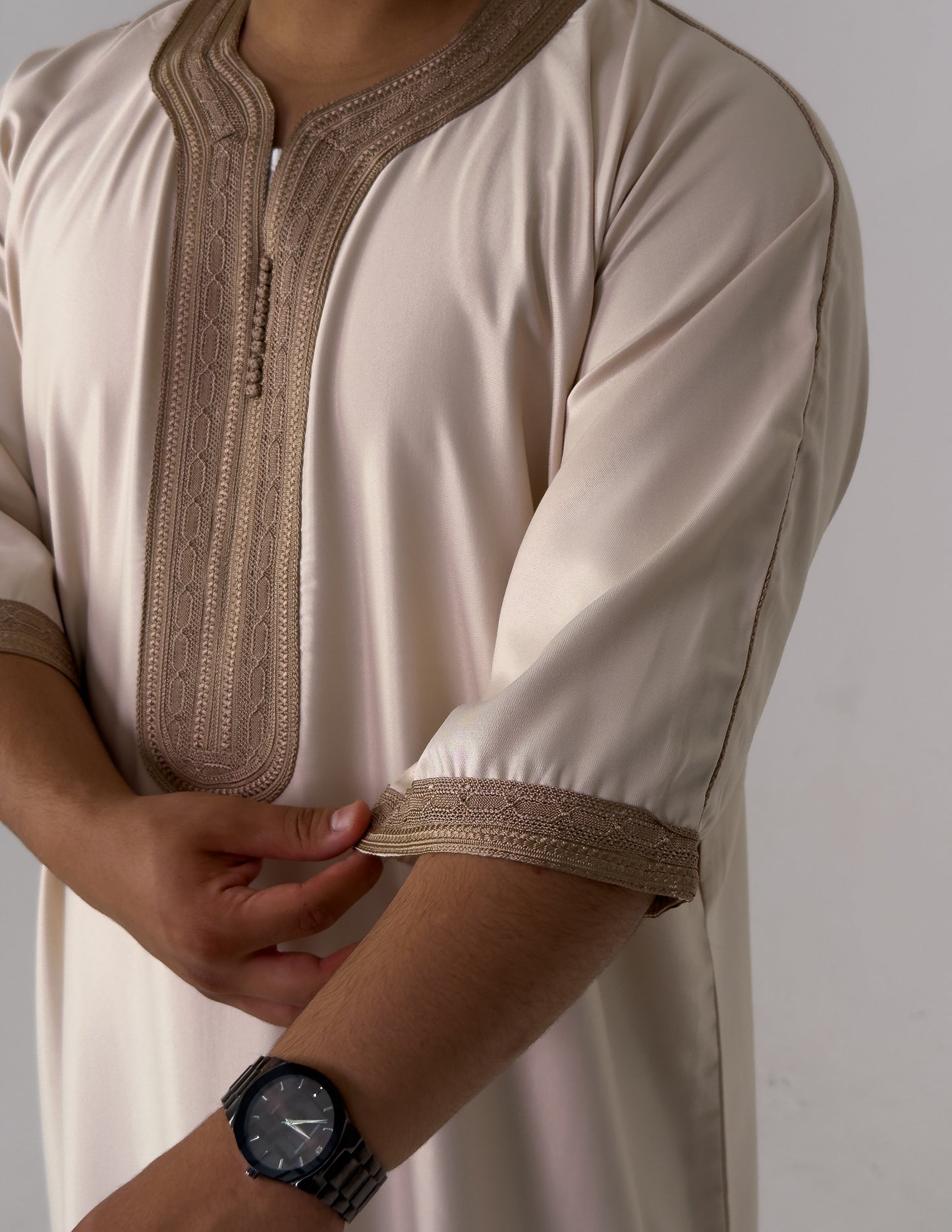 Beige Moroccan Thobe Al-Waha collection
