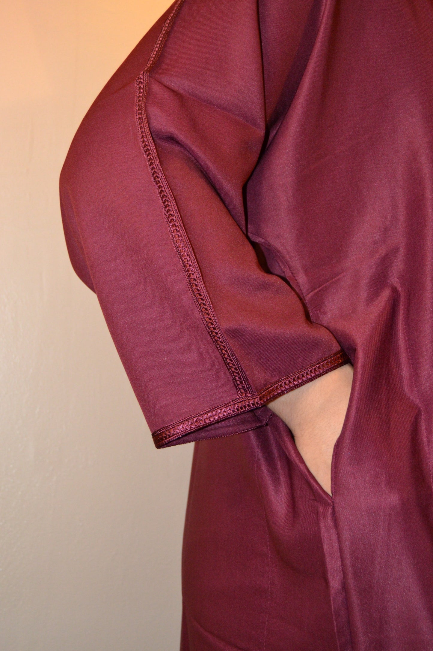 Blood red Luxury Moroccan Thobe