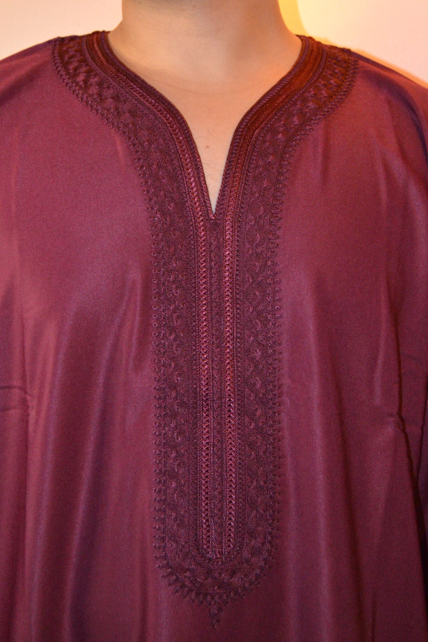 Blood red Luxury Moroccan Thobe