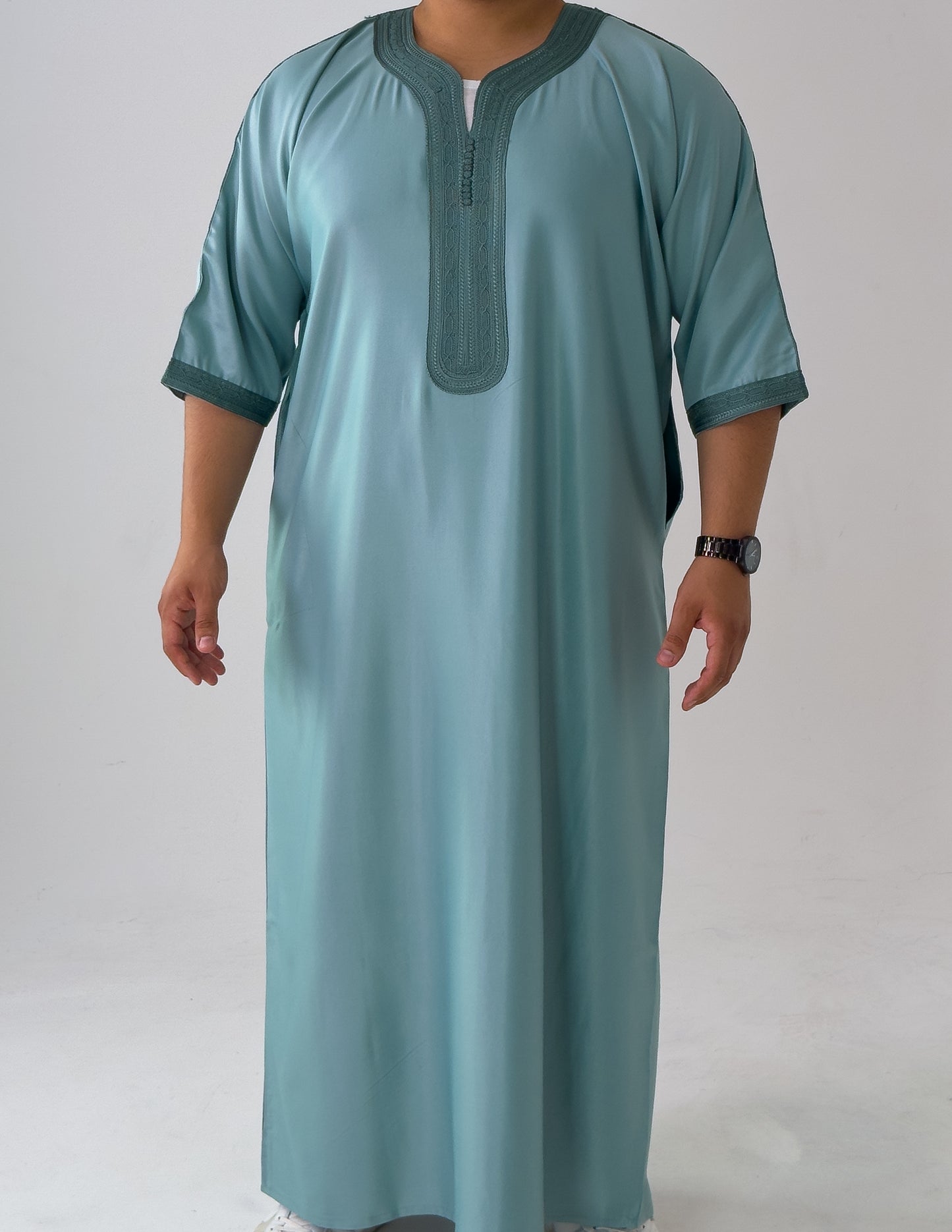 Jade Green Moroccan Thobe Al-Raha collection