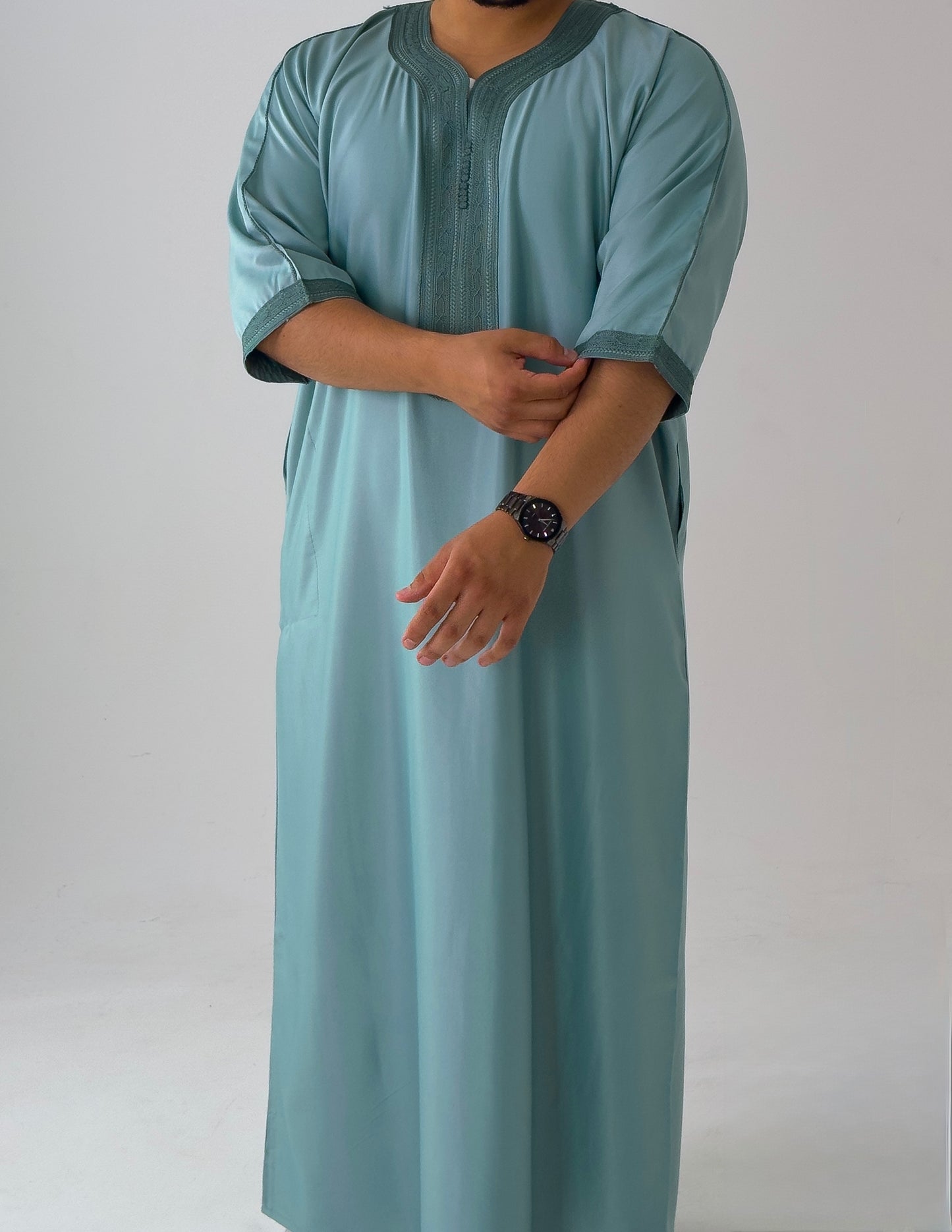 Jade Green Moroccan Thobe Al-Raha collection
