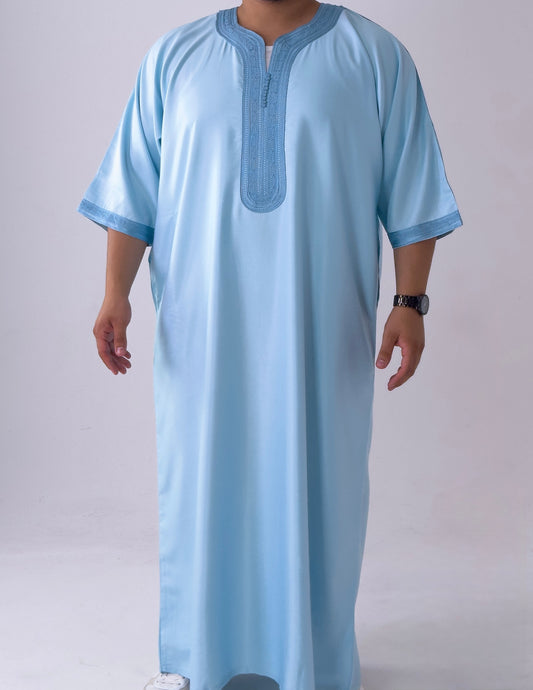 Sky Blue Moroccan Thobe Al-Waha collection