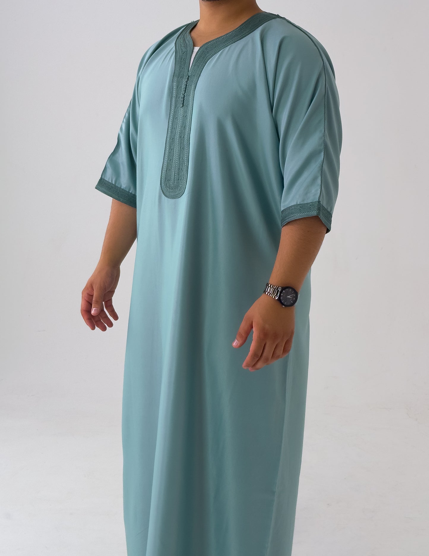 Jade Green Moroccan Thobe Al-Raha collection
