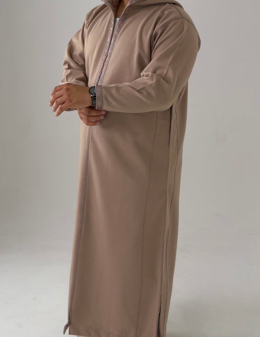 Beige Winter Moroccan Djellaba