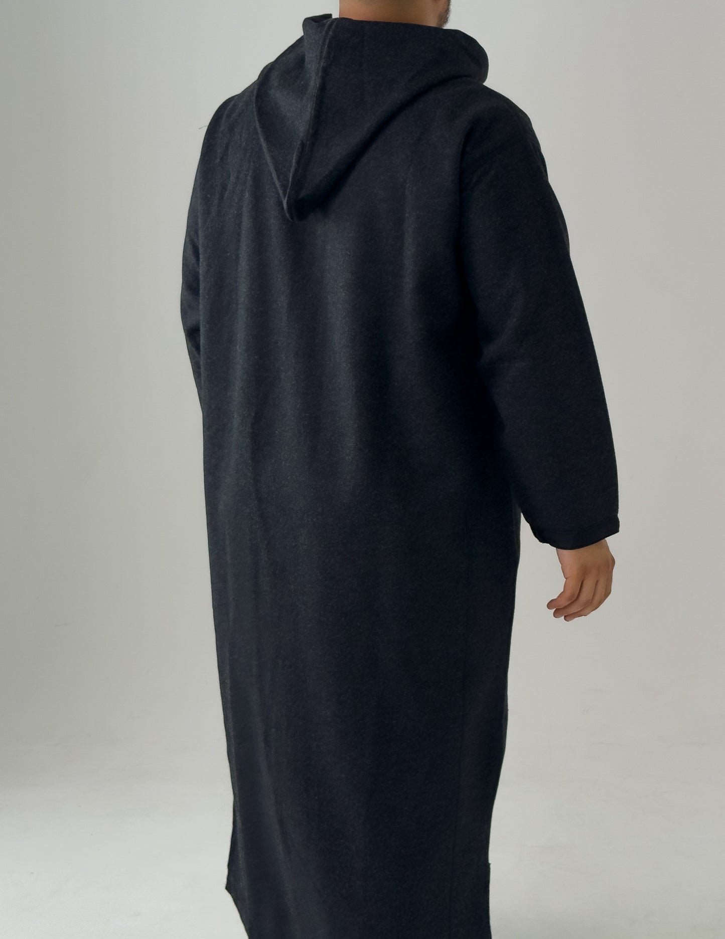 Static Black Winter Moroccan Djellaba