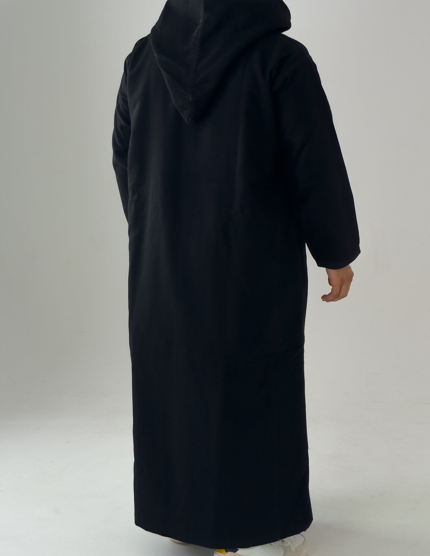Jet black Winter Moroccan Djellaba