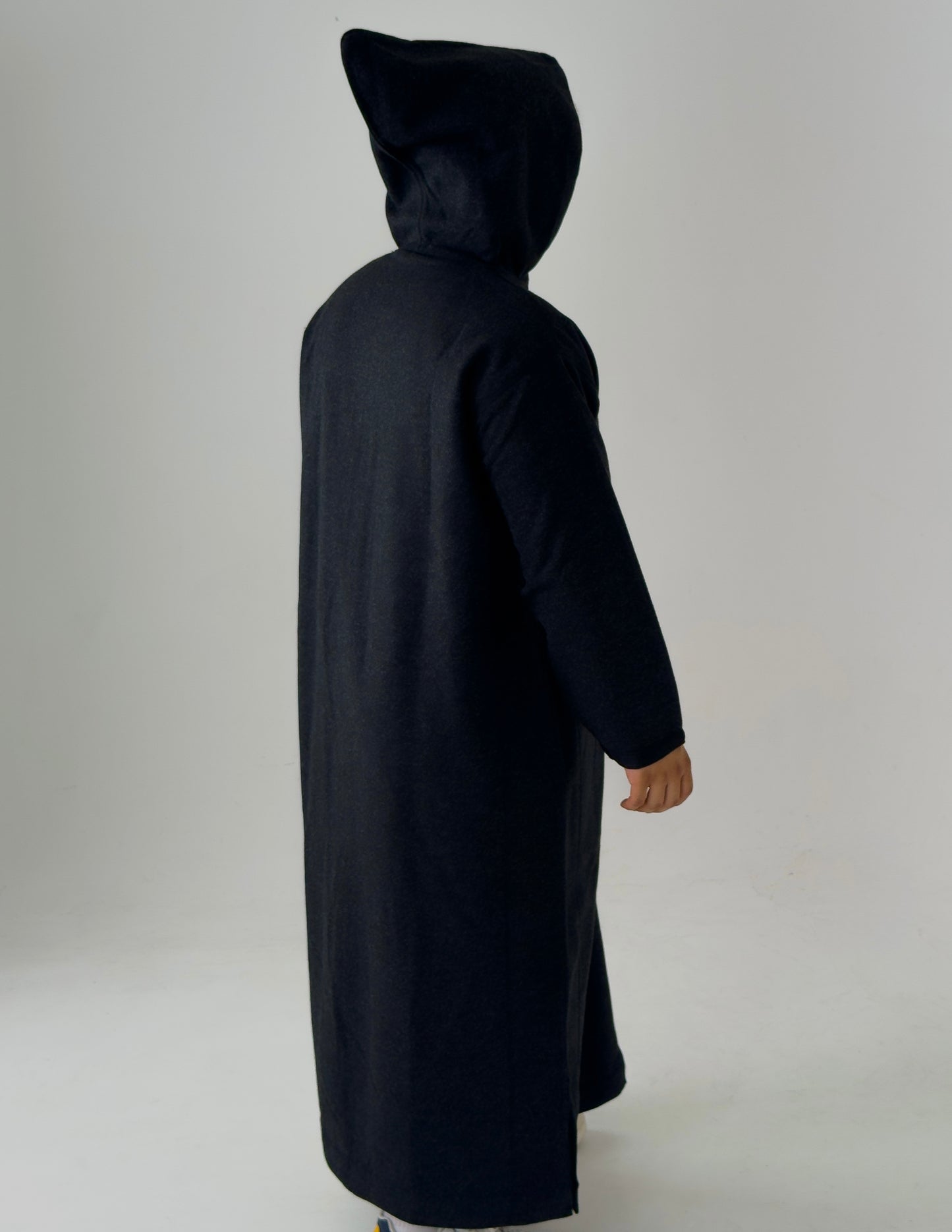 Static Black Winter Moroccan Djellaba