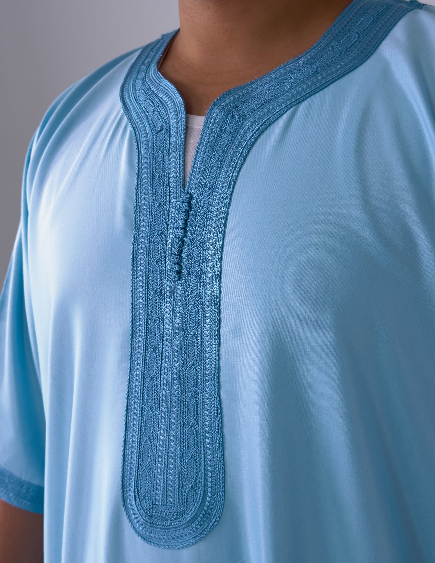 Sky Blue Moroccan Thobe Al-Waha collection
