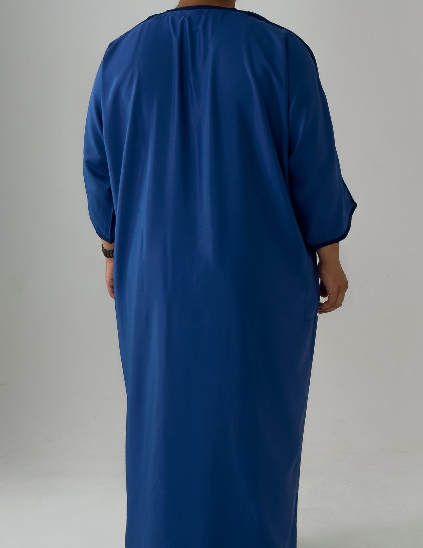 Navy Blue Moroccan Thobe Al-Hadiyah Collection