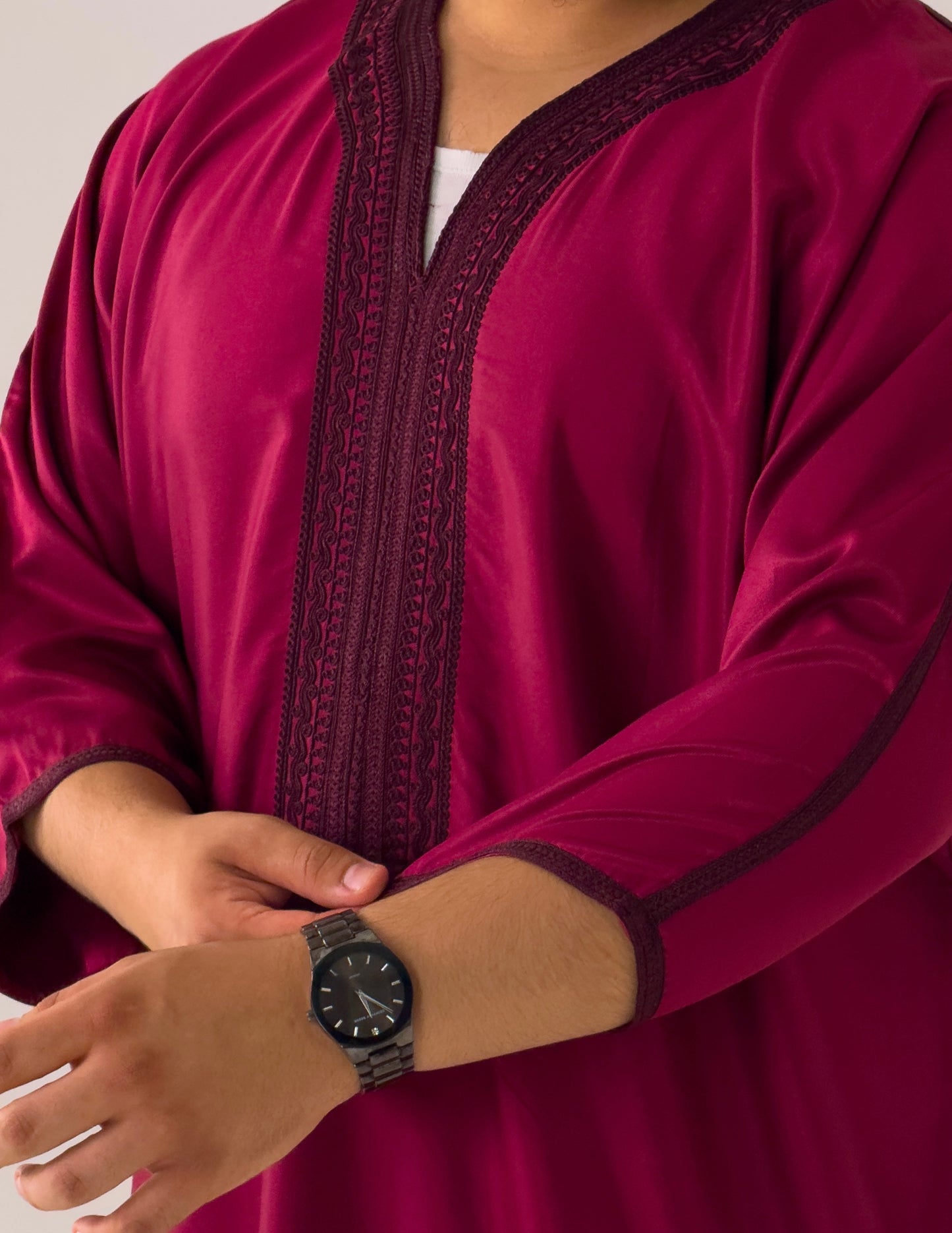 Red Moroccan Thobe Al-Hadiyah Collection