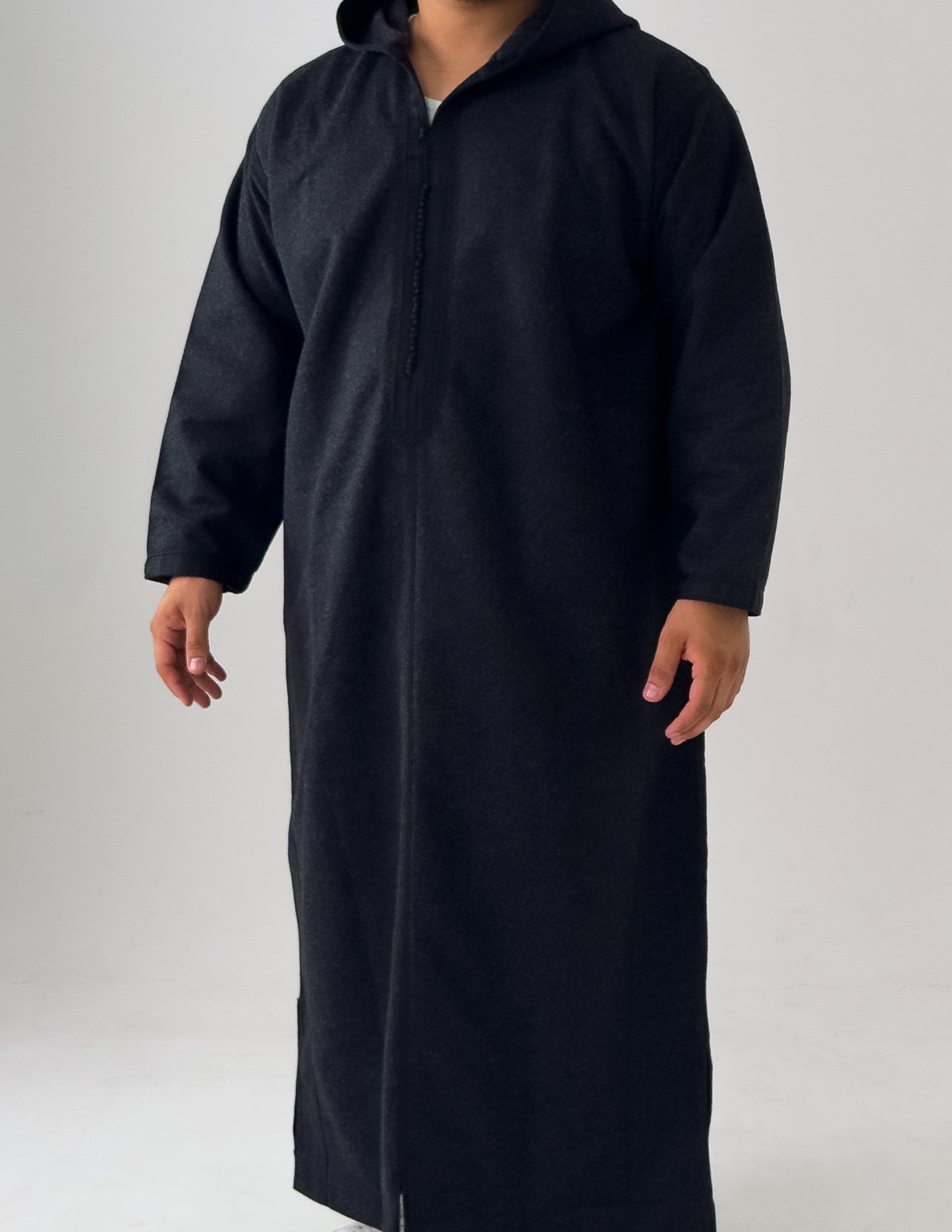 Static Black Winter Moroccan Djellaba