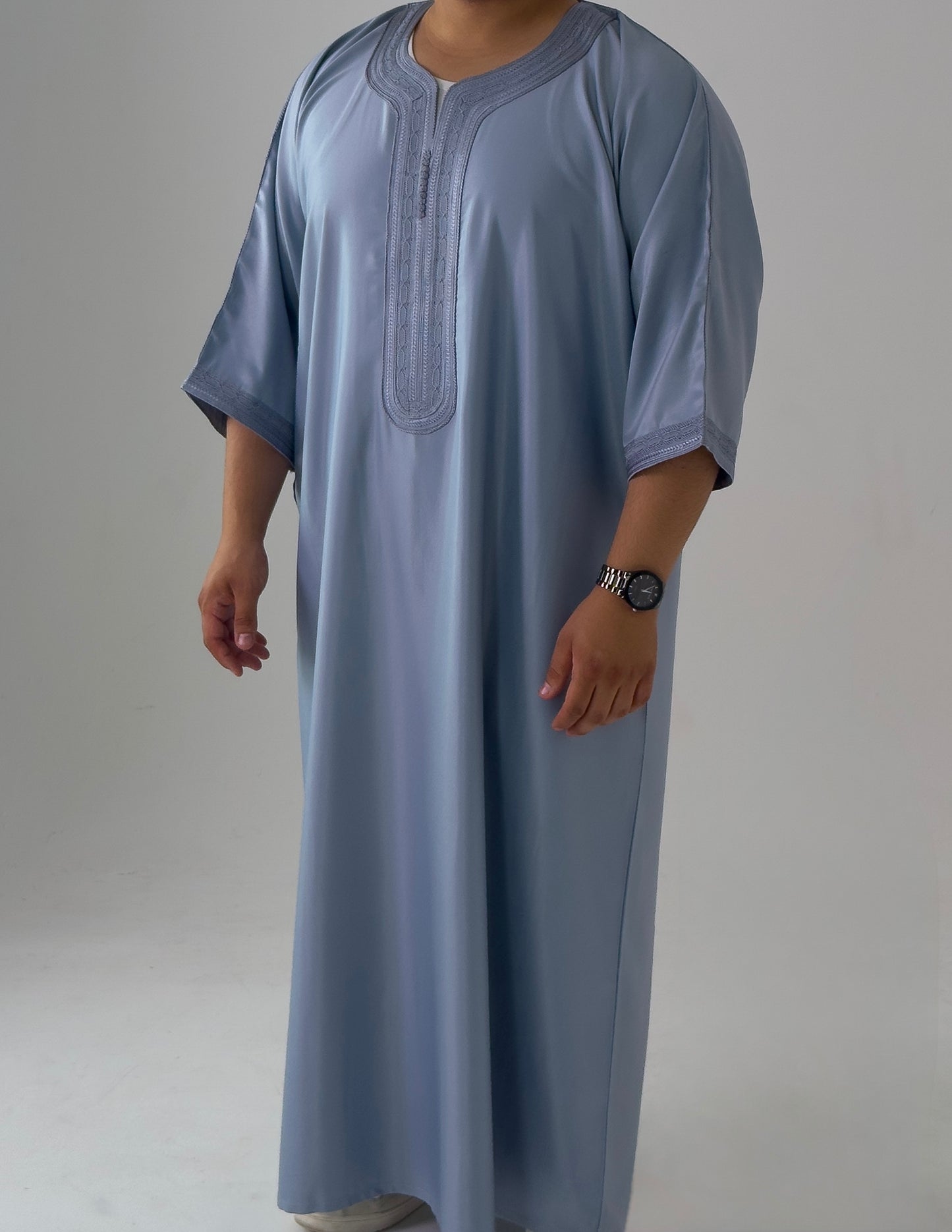 Grey Moroccan Thobe Al-Waha collection