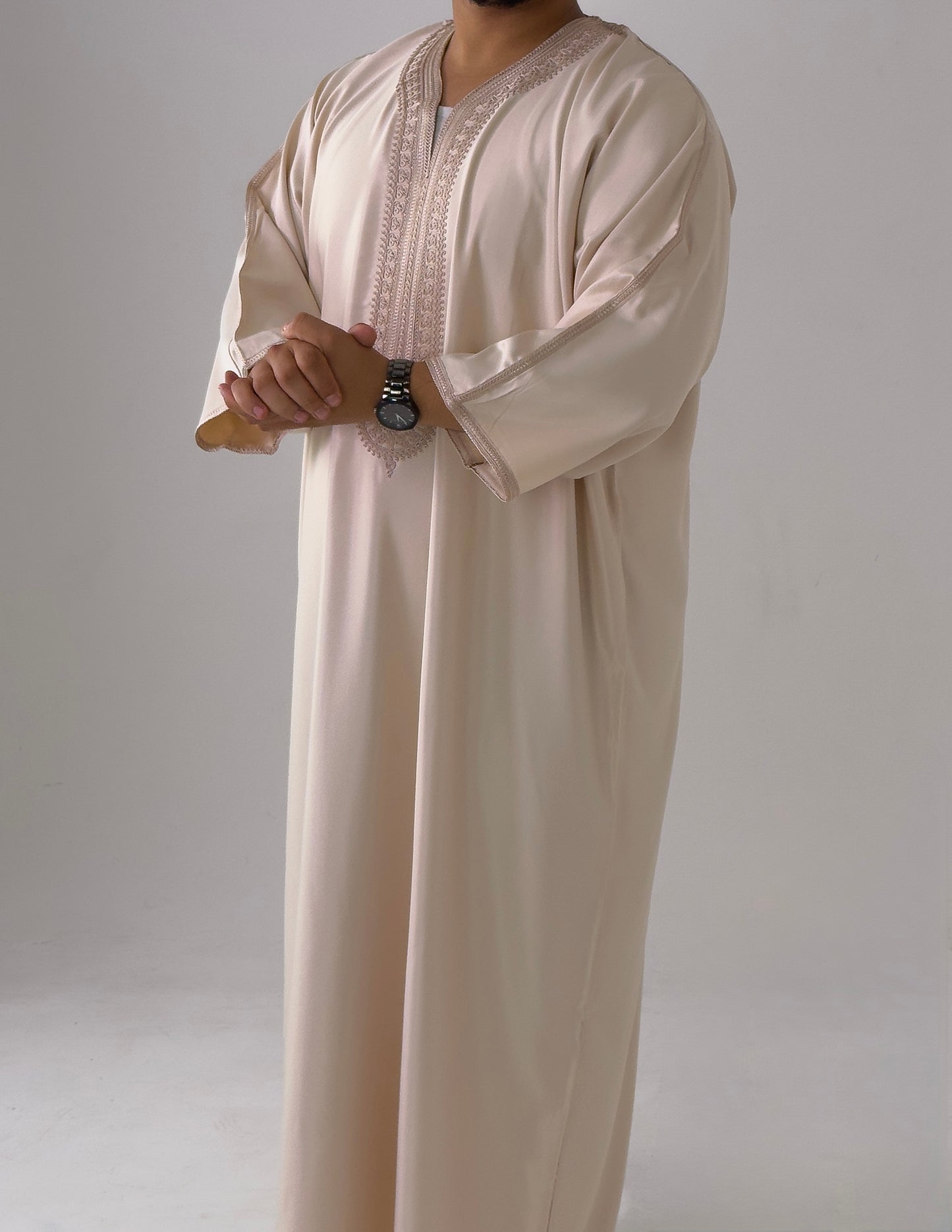 Beige Moroccan Thobe Al-Hadiyah Collection