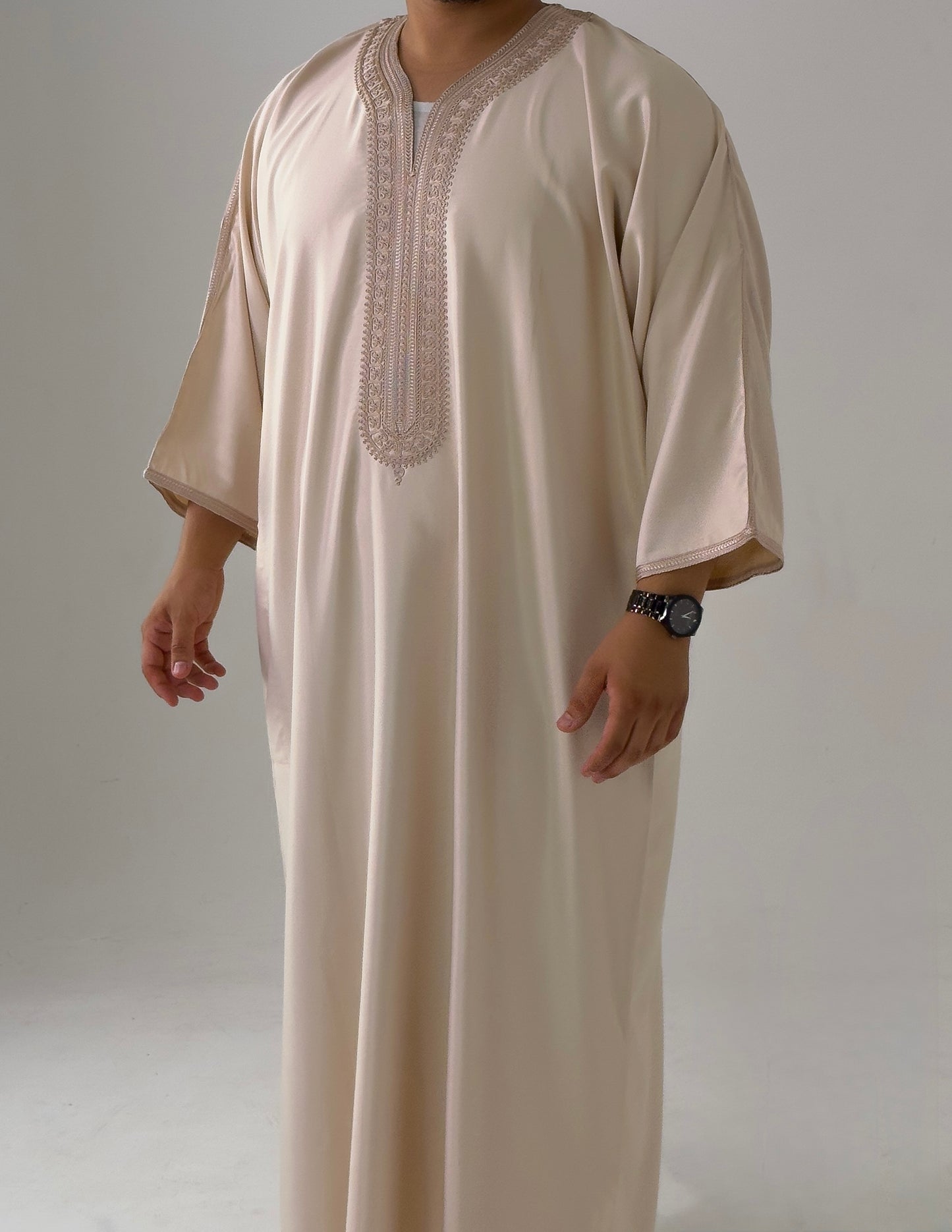 Beige Moroccan Thobe Al-Hadiyah Collection
