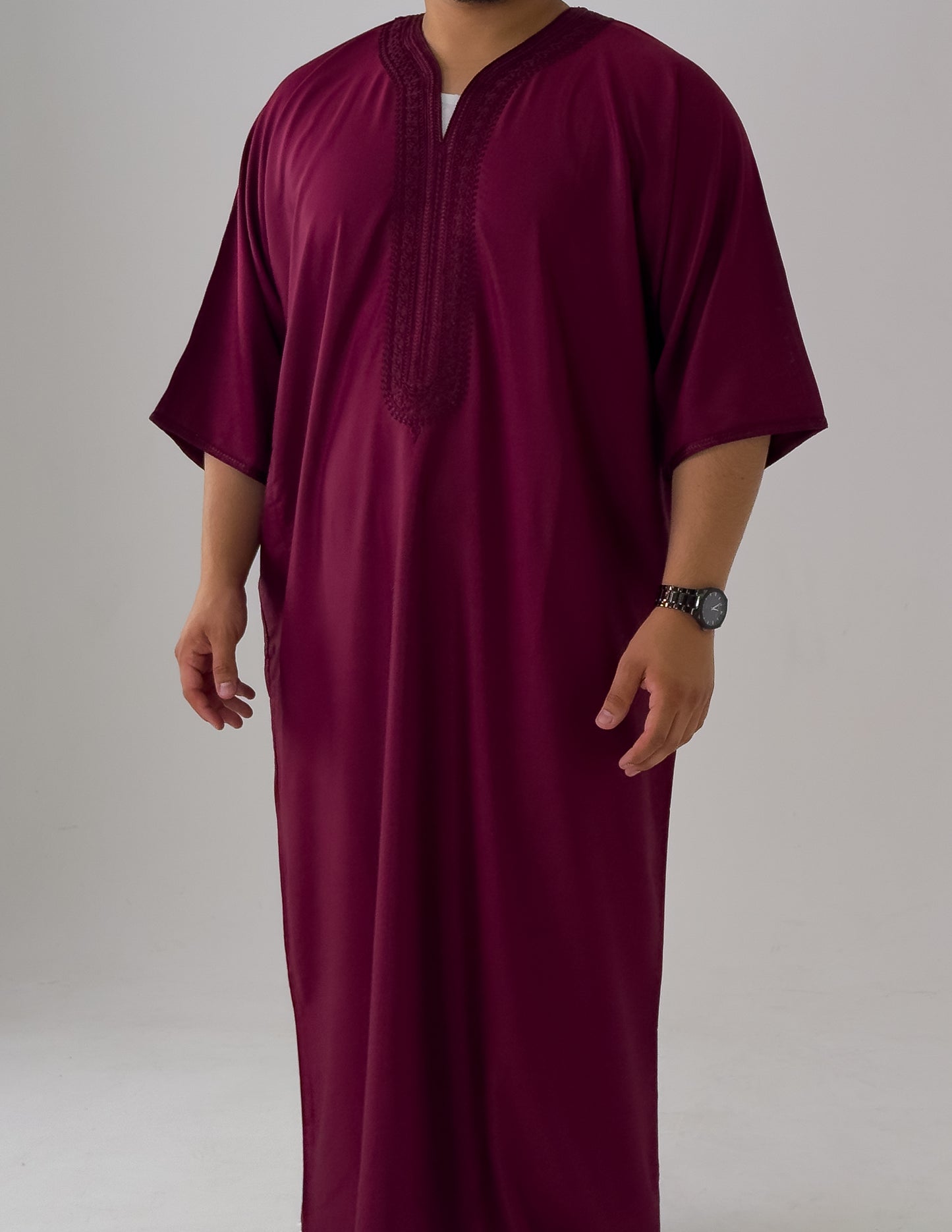 Blood red Moroccan Thobe Al-Hadiyah collection