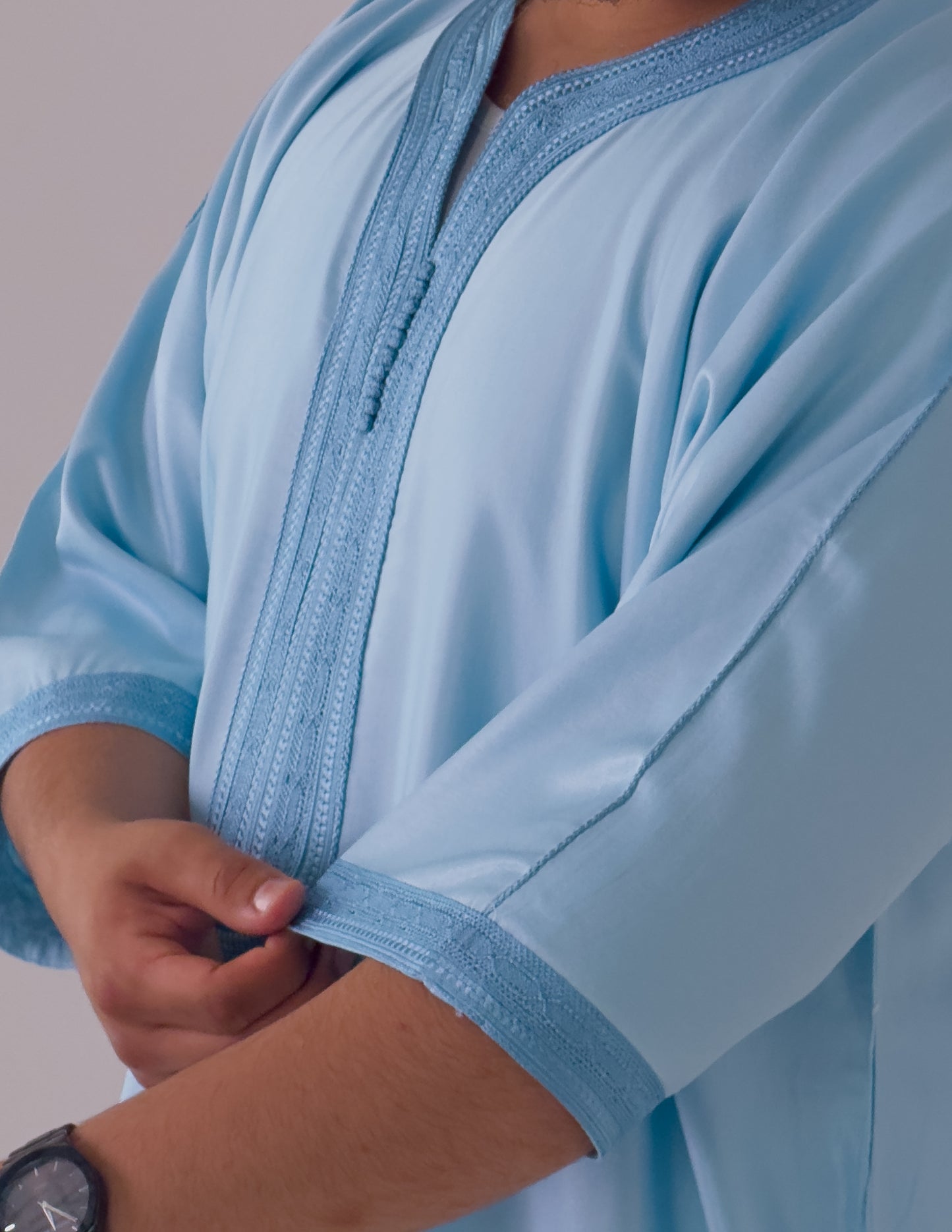 Sky Blue Moroccan Thobe Al-Waha collection