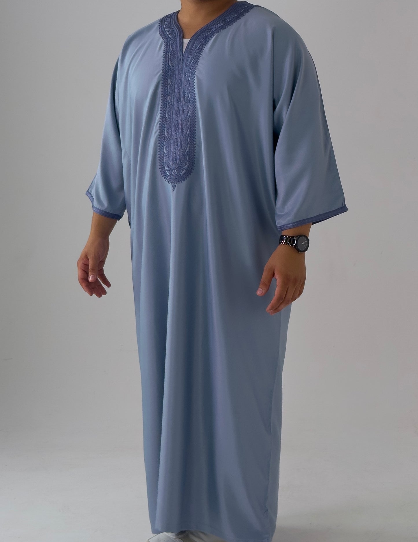 Light blue Moroccan Thobes Al-Hadiyah Collection