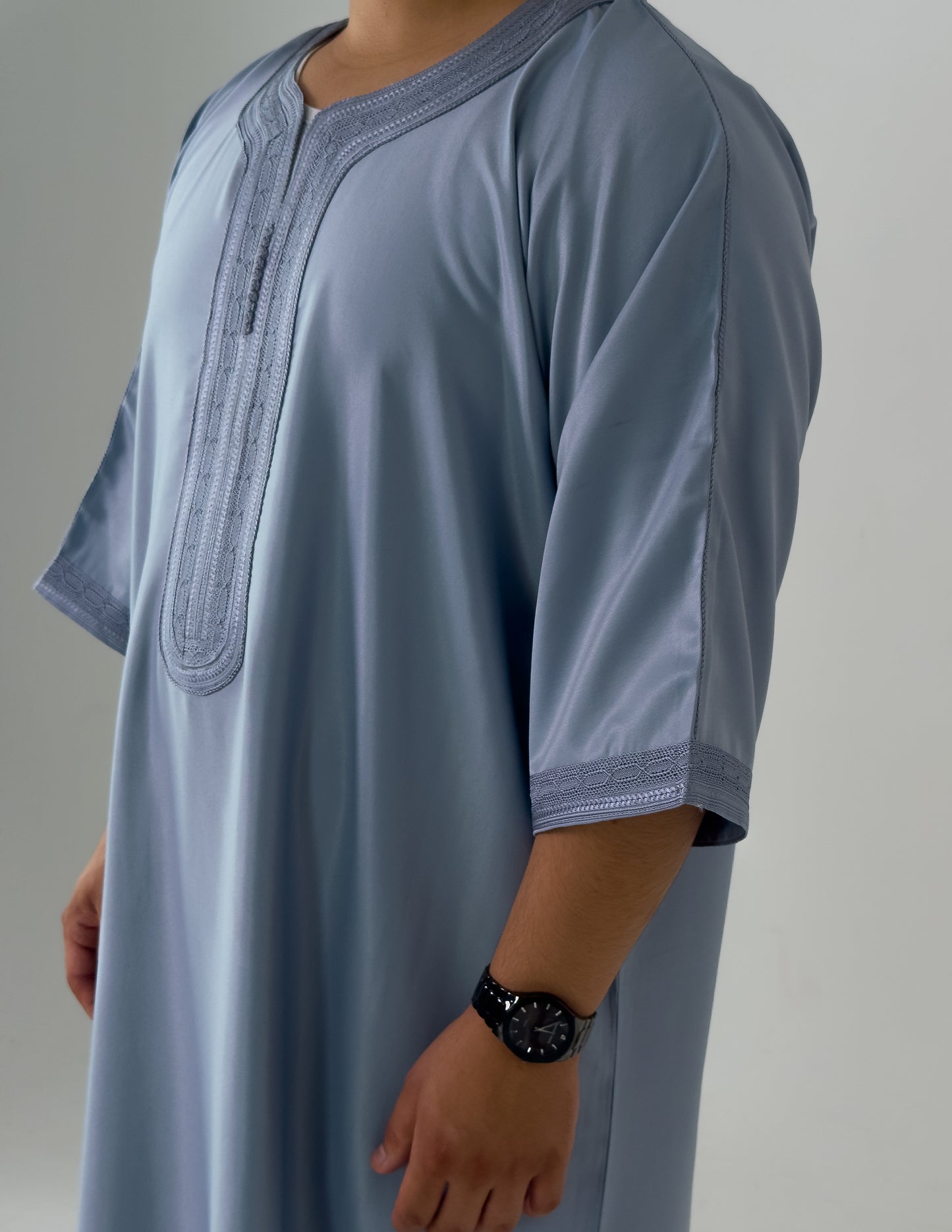 Grey Moroccan Thobe Al-Waha collection