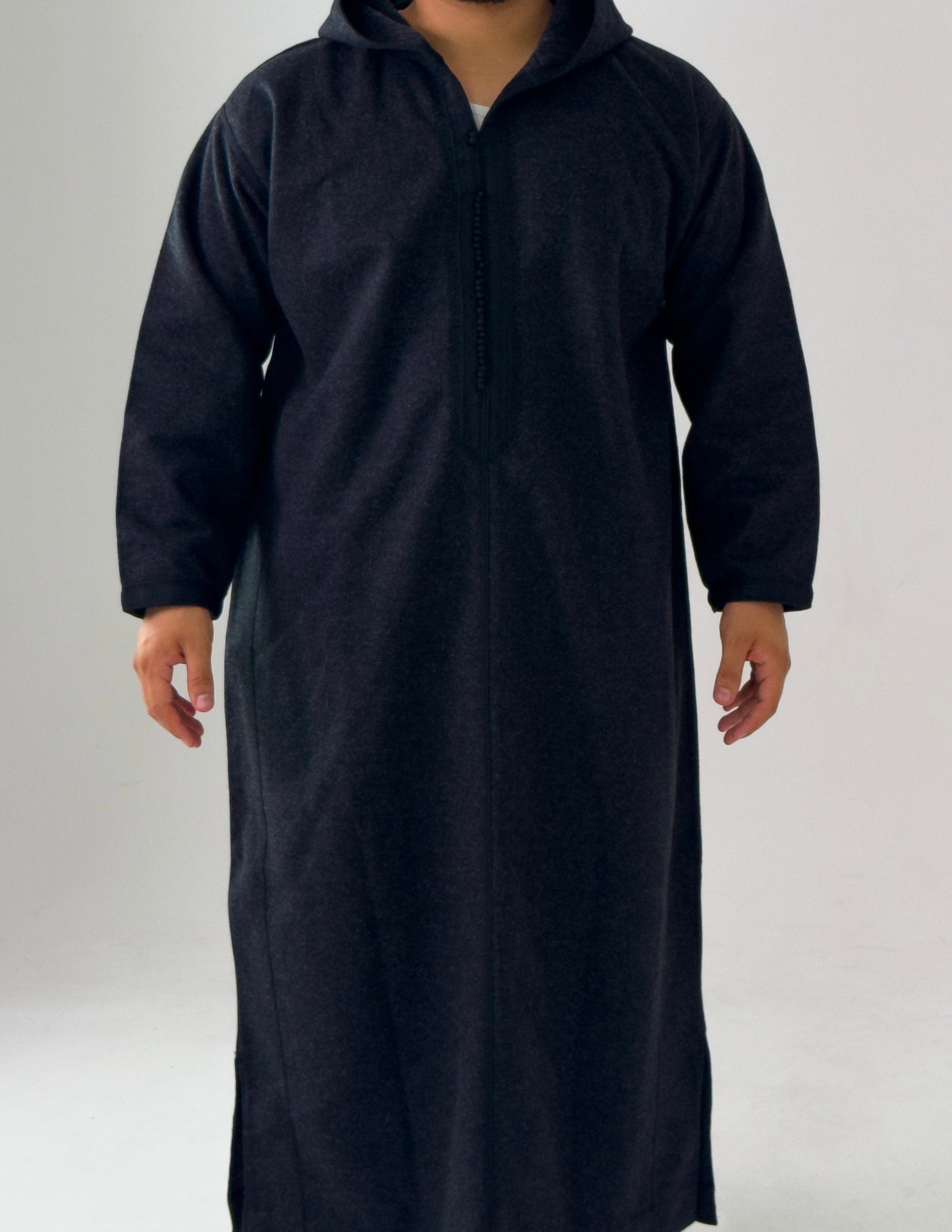 Static Black Winter Moroccan Djellaba